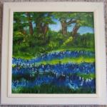 Emma Kay Robinson "Texas Blue" Oil on Canvas 20"x20"