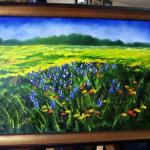 Emma Kay Robinson "Bluebonnet Hill" Oil on Canvas 15"x30"