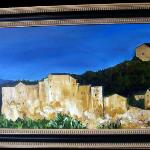 Emma Kay Robinson "Tuscan Hilltown" Oil on Canvas 30"x15"